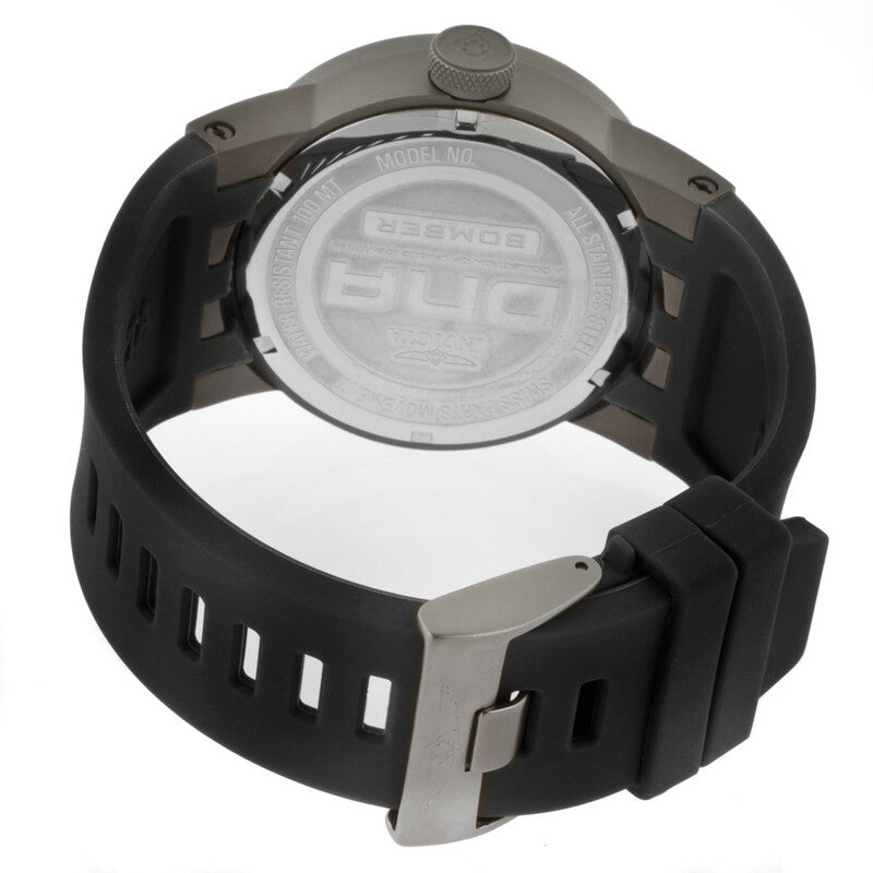 Invicta DNA Titanium Men's Watch with Silver Dial and Black Silicone Strap