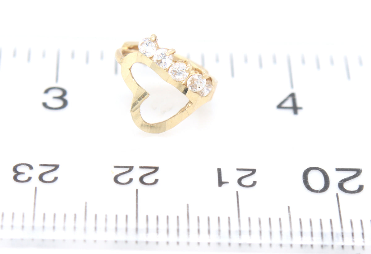 14kt Yellow gold cubic zirconia huggies