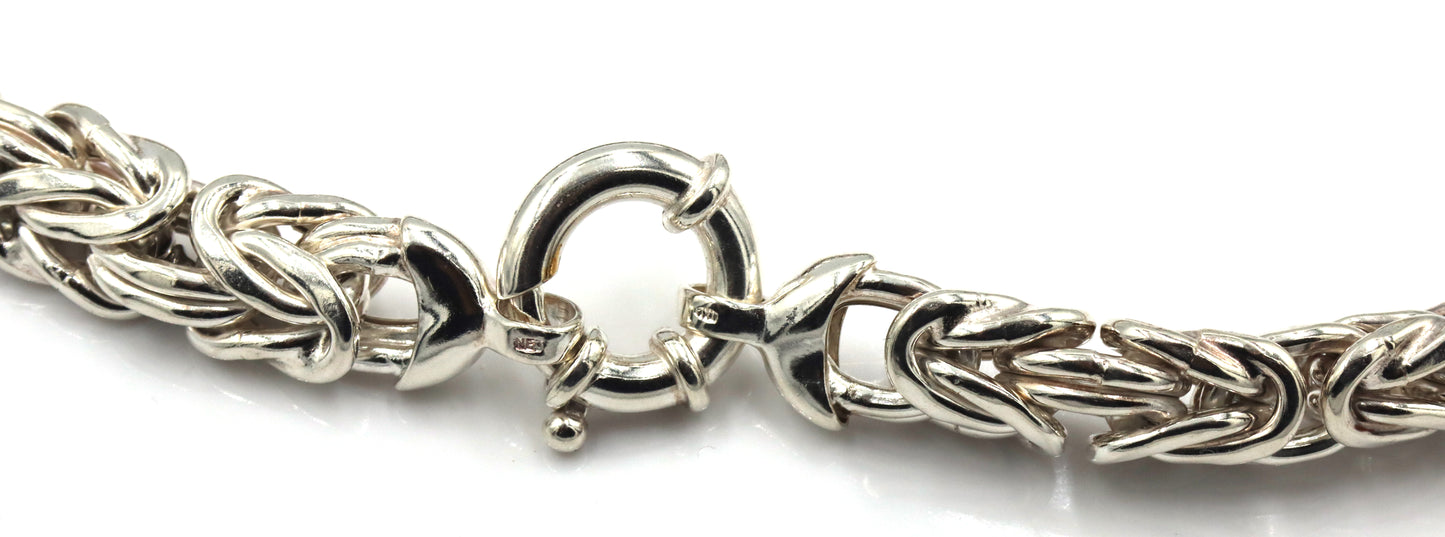 Heavy 925 Sterling silver Byzantine necklace