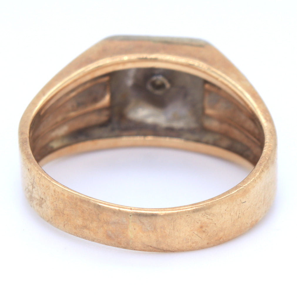 Men's 10kt yellow gold diamond ring