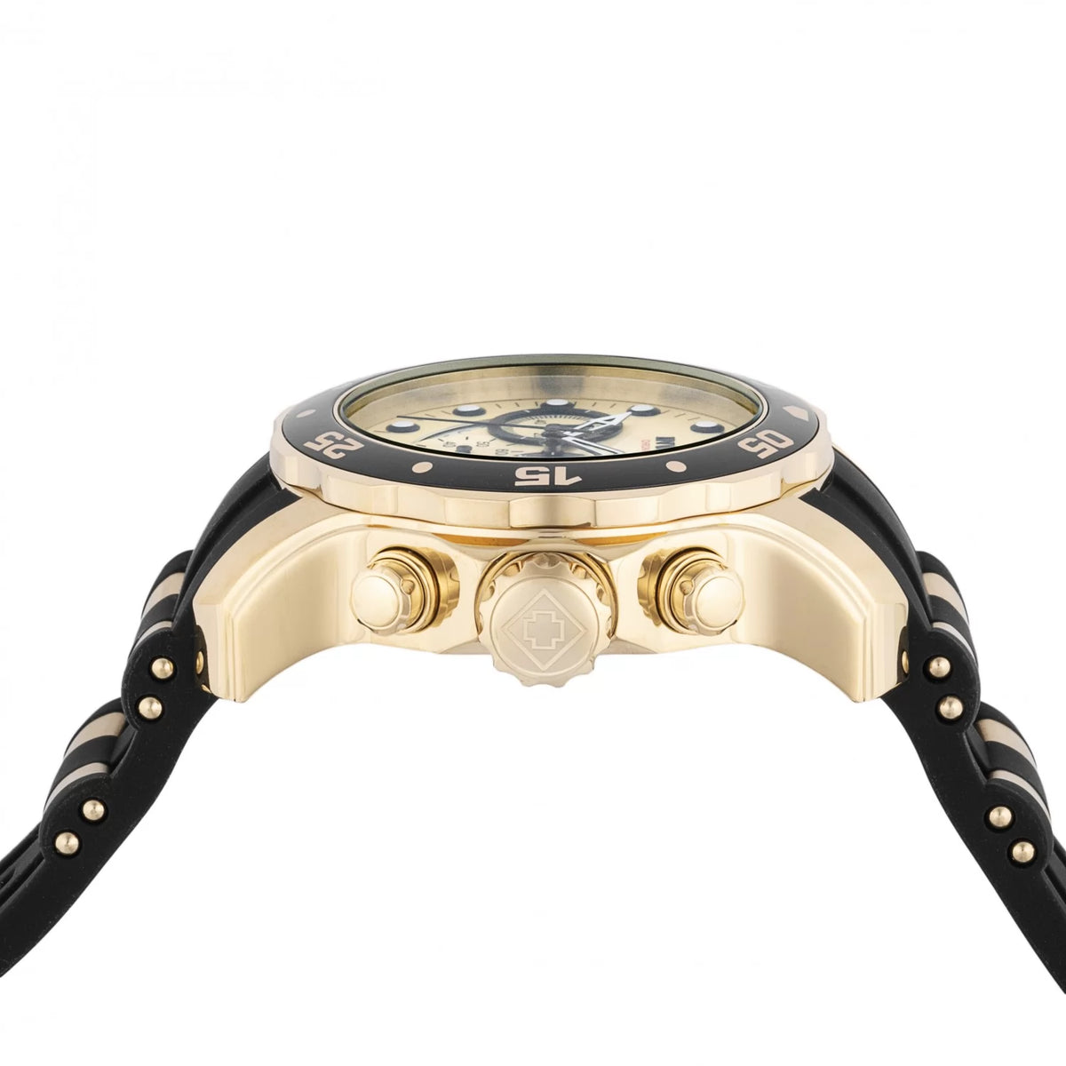 Invicta Women's Pro Diver Quartz 3 Hand Gold Dial Watch