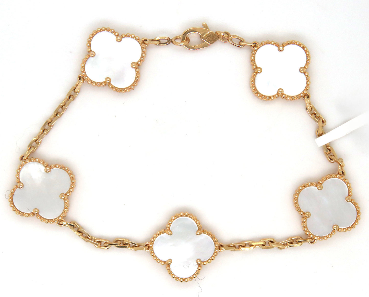 18KT Yellow Gold Mother Of Pearl Bracelet