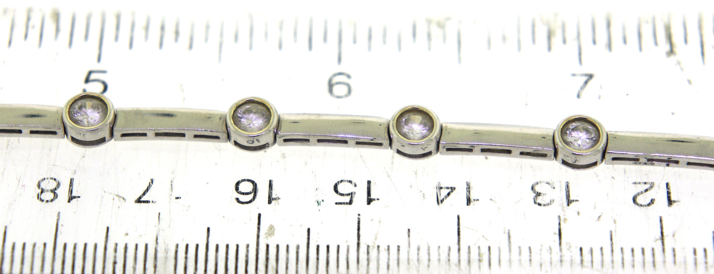 925 Sterling Silver Cubic Zirconia Bracelet