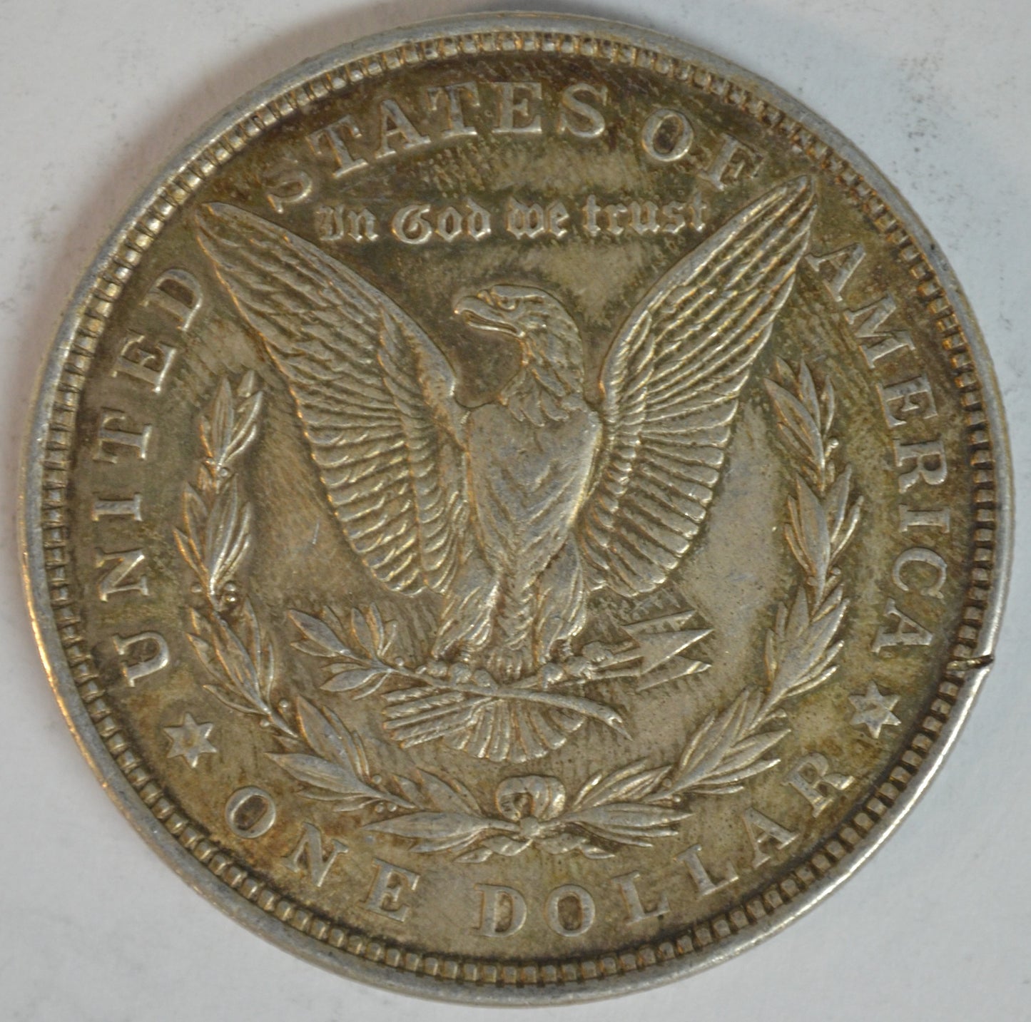 1921 Morgan Silver Dollar Brilliant Uncirculated Details, Attractive Peripheral Toning