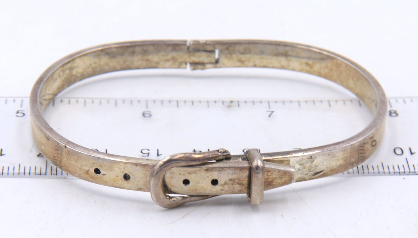 Group Lot of 6 Vintage 925 Sterling Silver Bangles