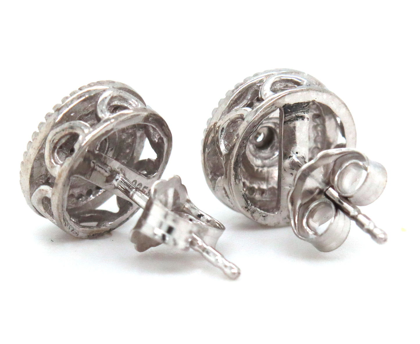 925 Sterling silver cluster stud earrings