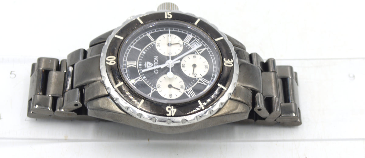 Croton quartz watch black dial