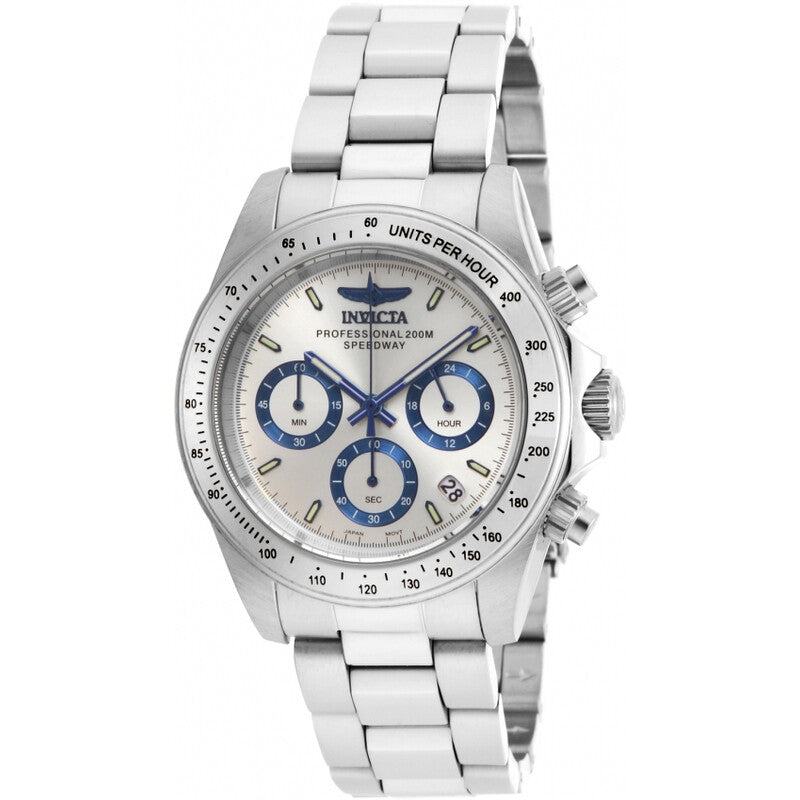 Invicta Speedway Chronograph Silver Dial Stainless Steel Men’s Watch