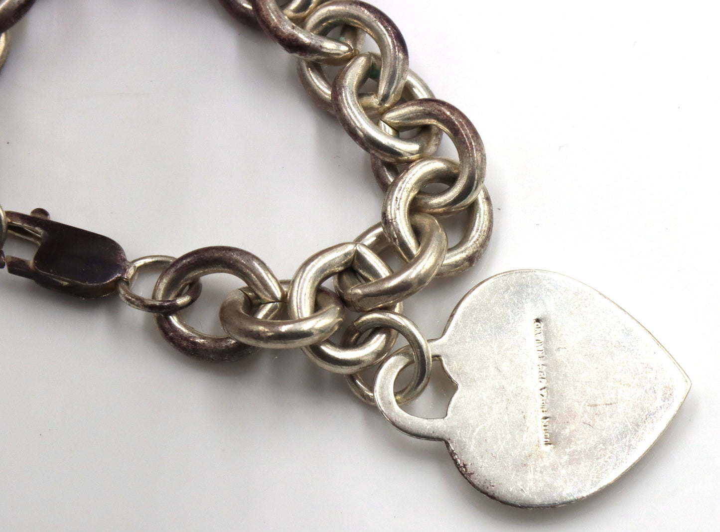 Judith Ripka Link Bracelet With Heart Charm