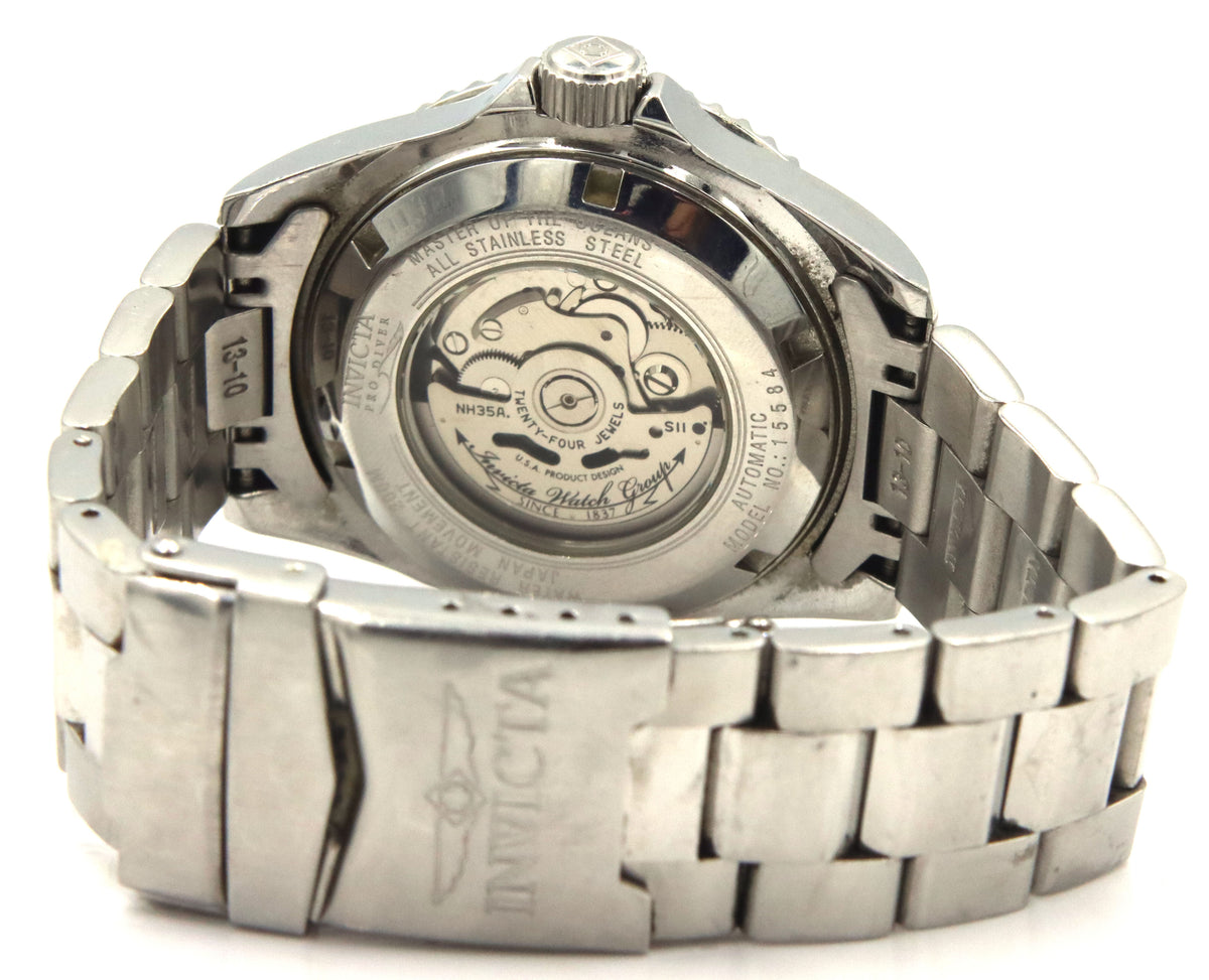 Invicta automatic blue bezel watch