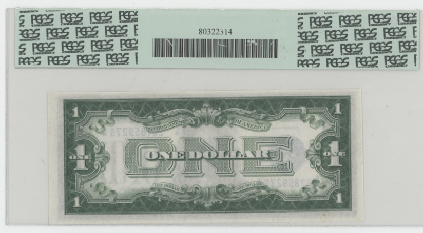 1928A $1 Silver Certificate Fr. 1601 PCGS Very Choice New 64 Blue Seal Large Size Note