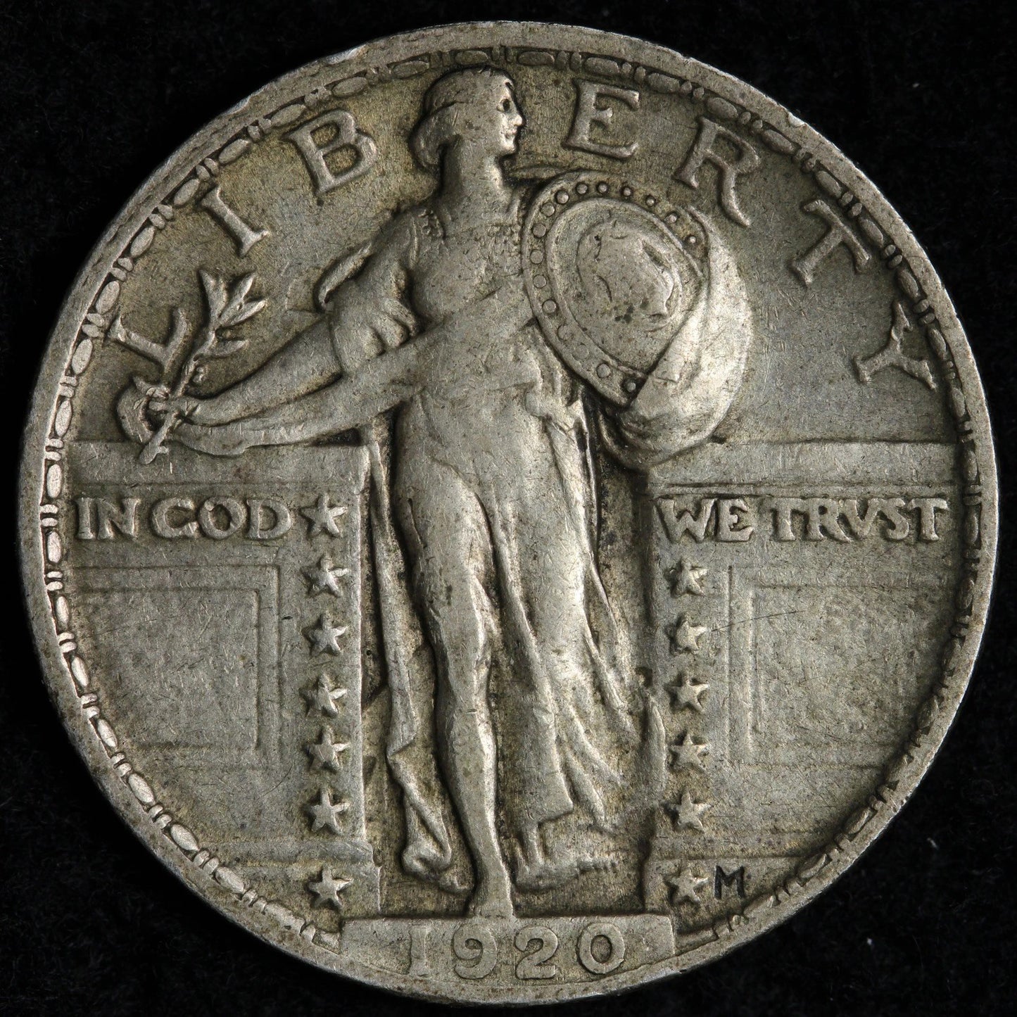 1920 Standing Liberty Quarter Dollar Type II Silver Quarter Better Date