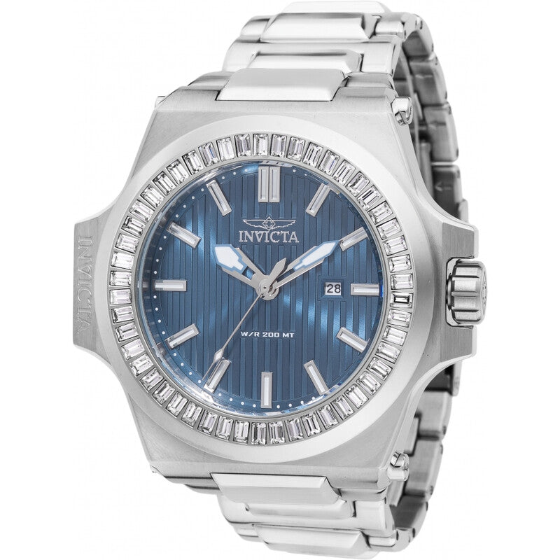 Invicta Akula Quartz Blue Dial Men’s Watch with Crystal Accents