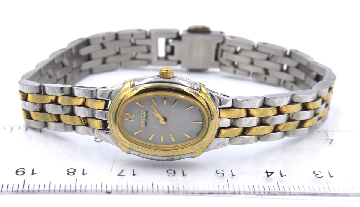 Citizen Eco Drive quartz MOP dial watch