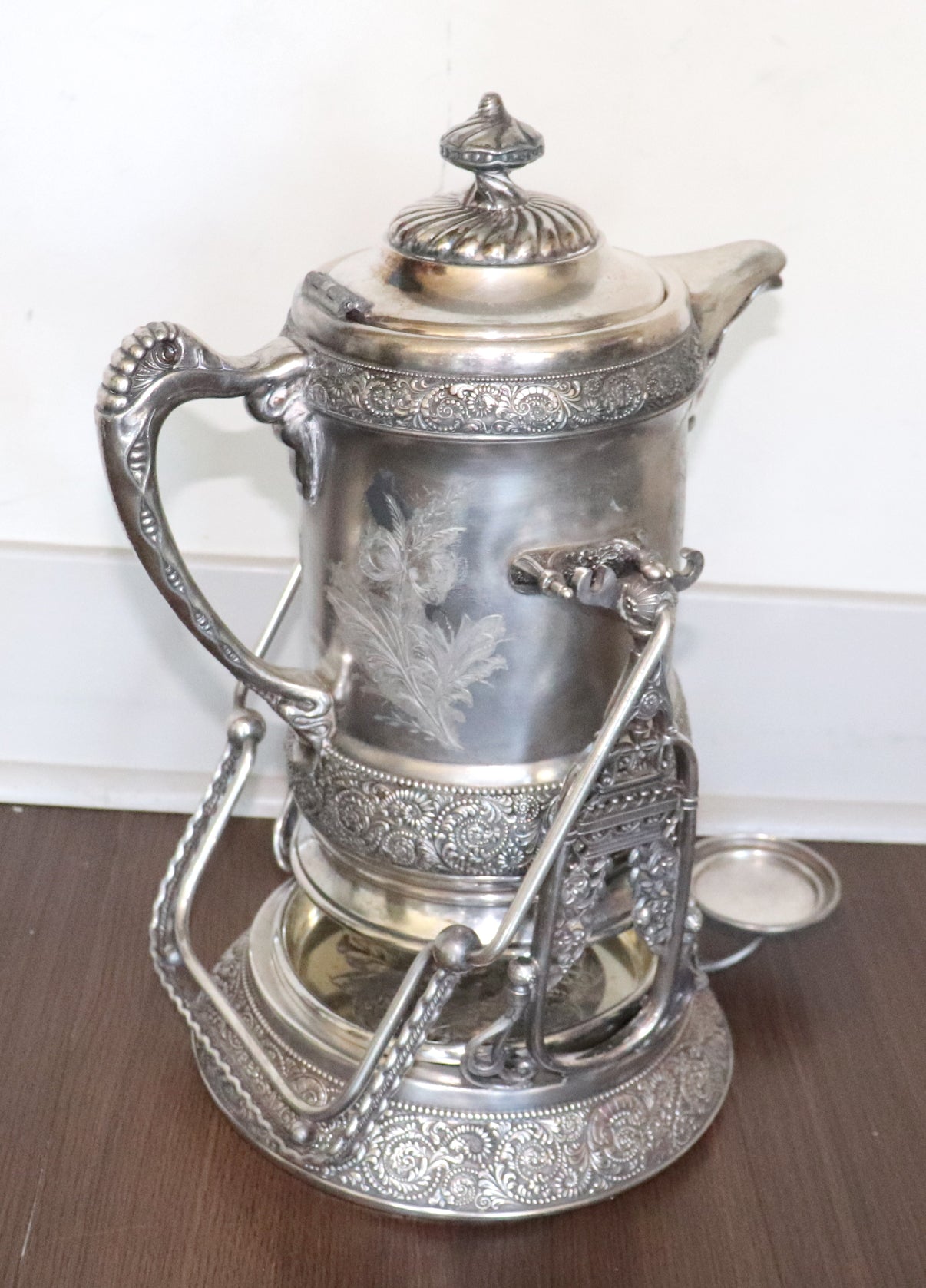 Homan Silver Plate Co Tankard on Stand