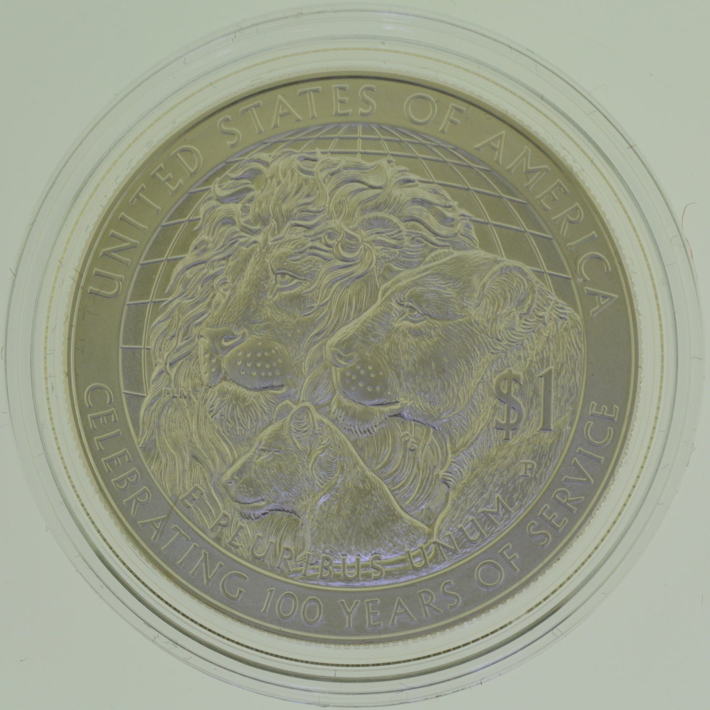 2017-P Lions Club International Centennial Uncirculated Silver Dollar US Mint with Box and COA