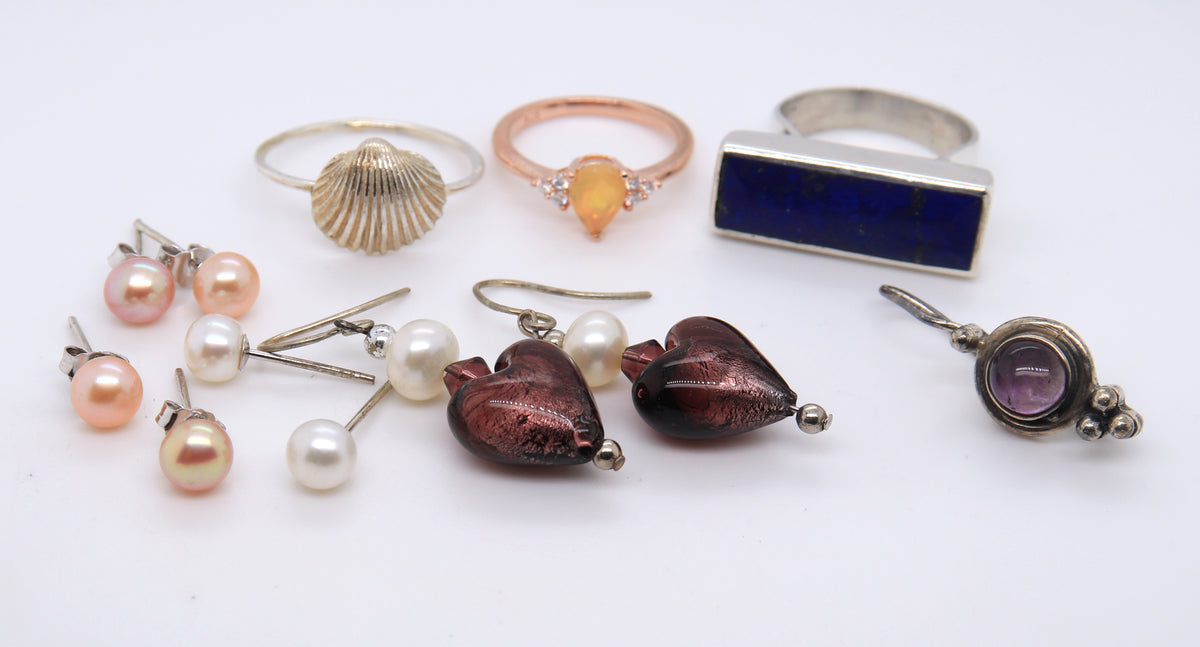 Group Lot of Vintage Sterling Silver Jewelry