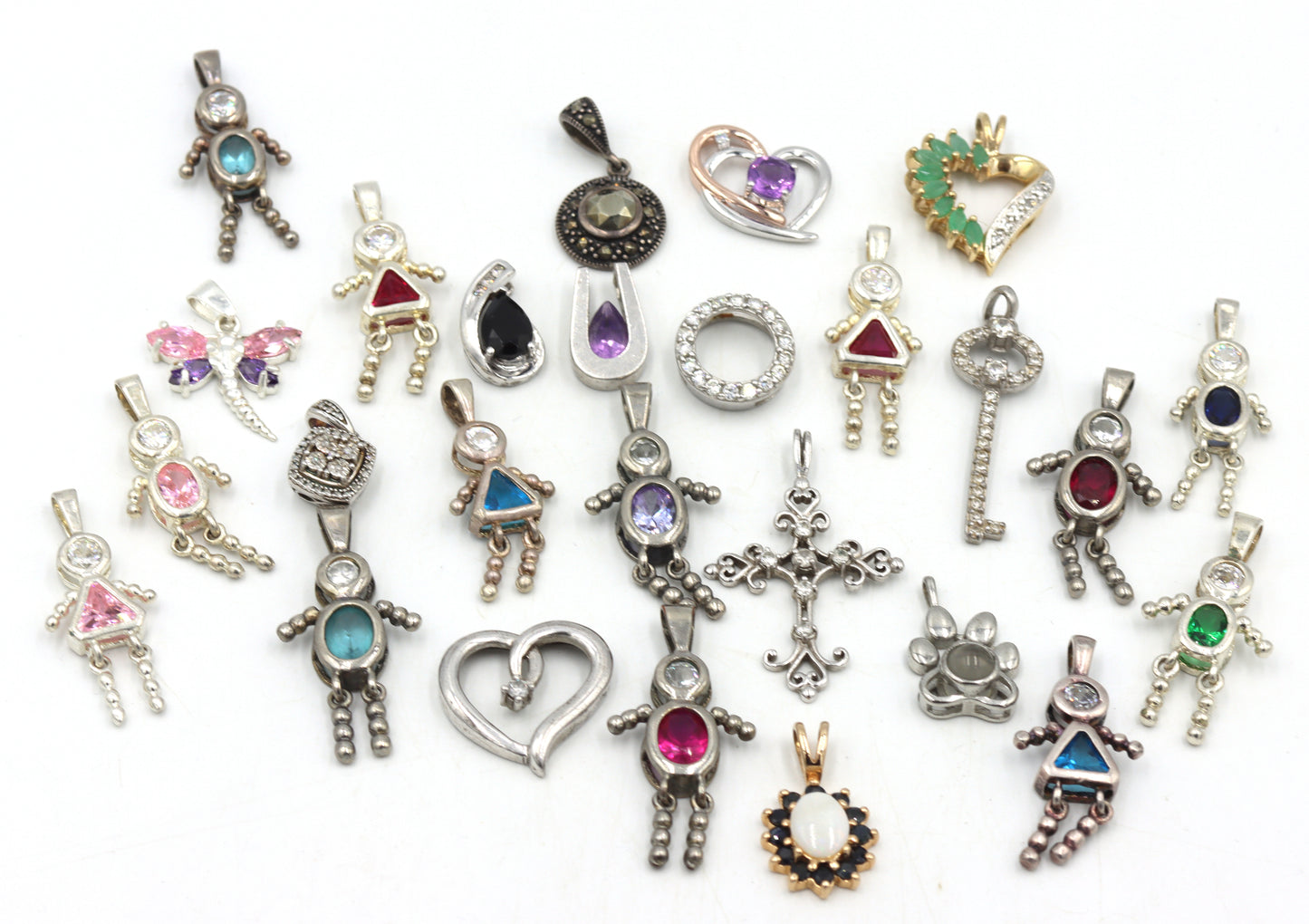 Group lot of Vintage 925 sterling silver pendants