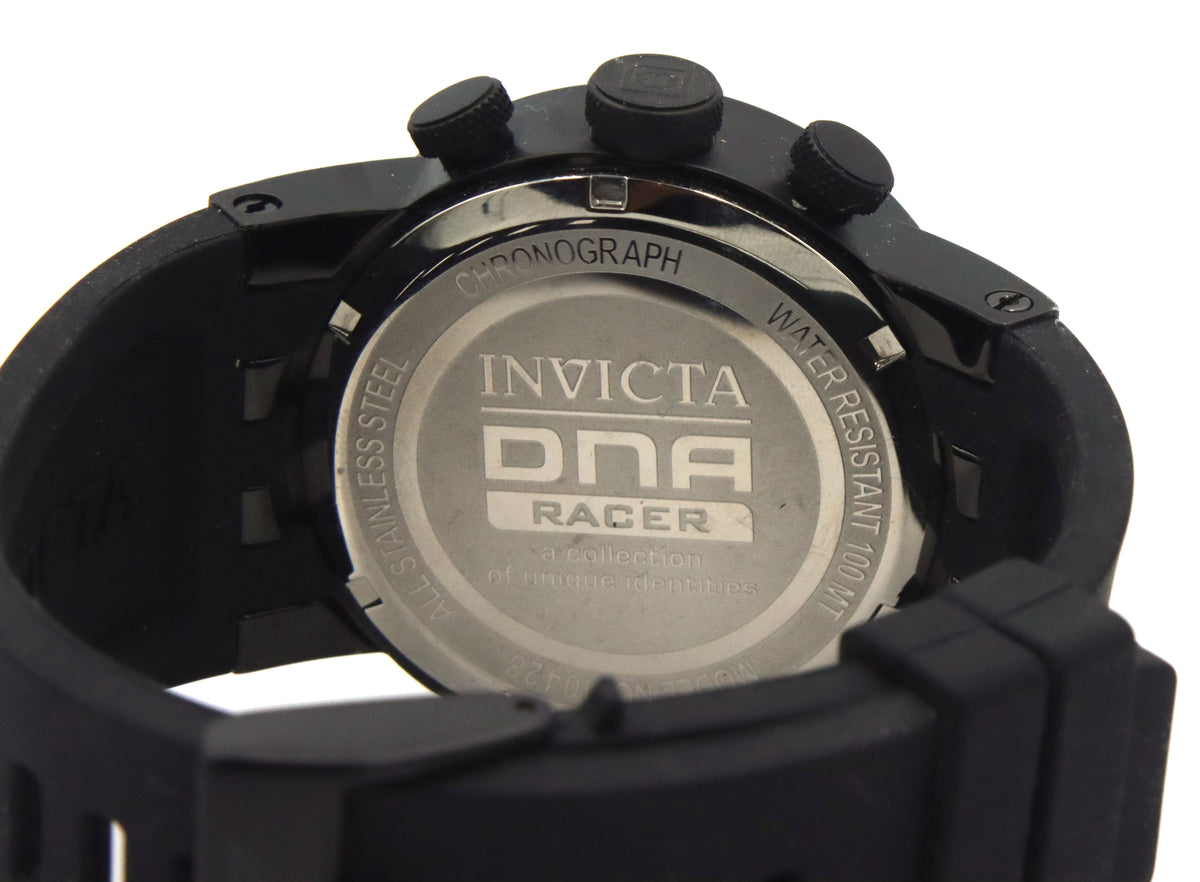 Invicta DNA racer black Carbon fiber dial Silicone strap chronograph watch