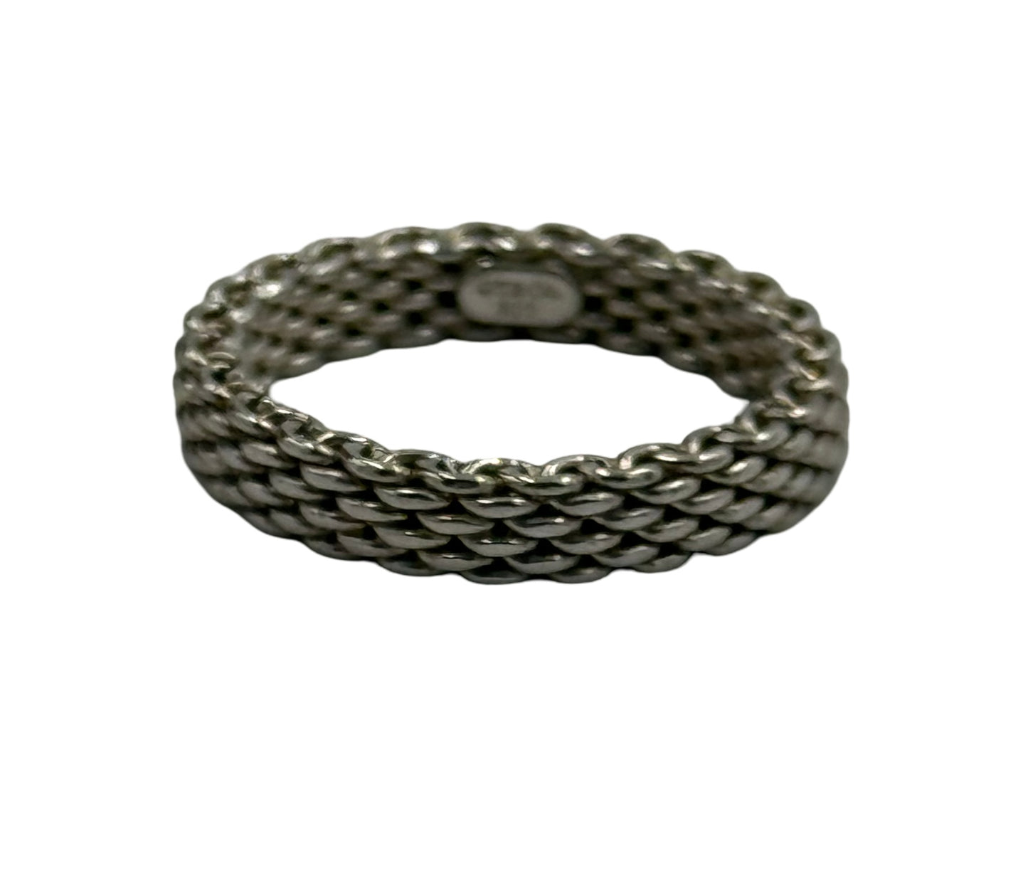 925 Sterling silver Tiffany & Co Somerset Narrow mesh band