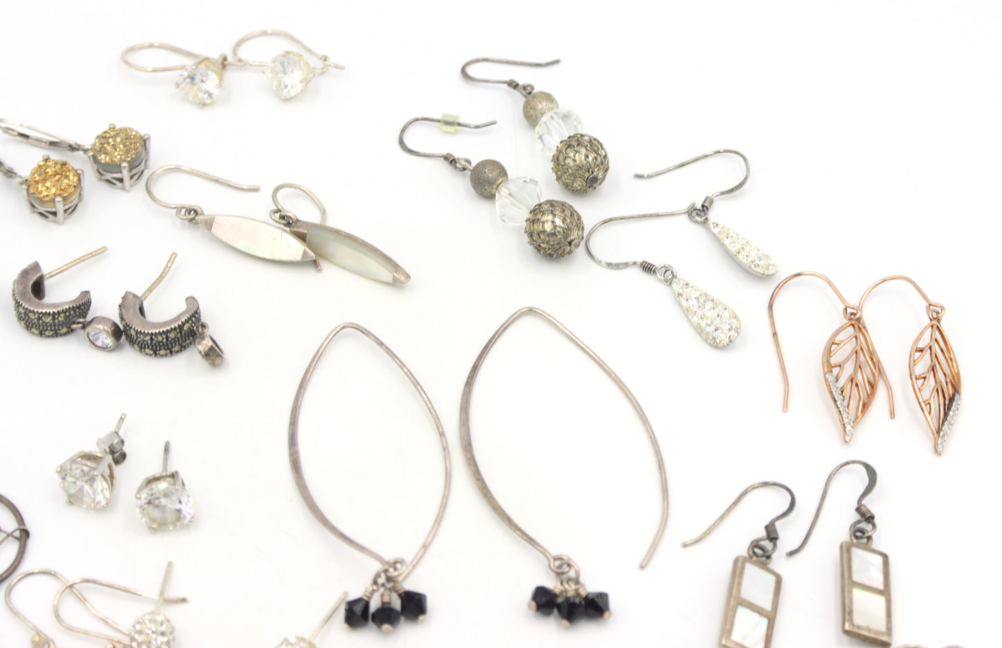 Group lot of Vintage 925 sterling silver earrings