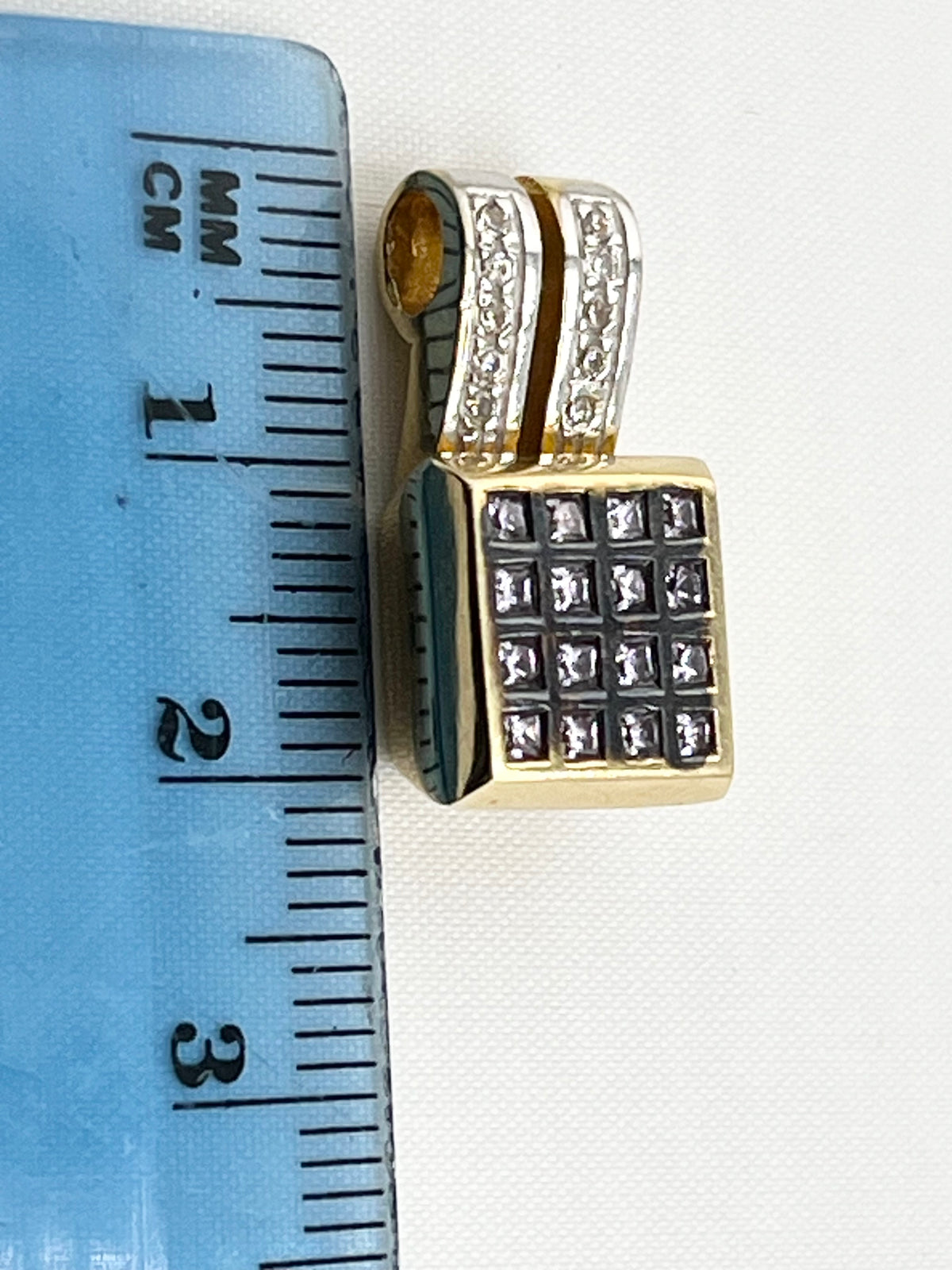 14KT Rose Gold Square Le Vian Amethyst And Diamond Pendant