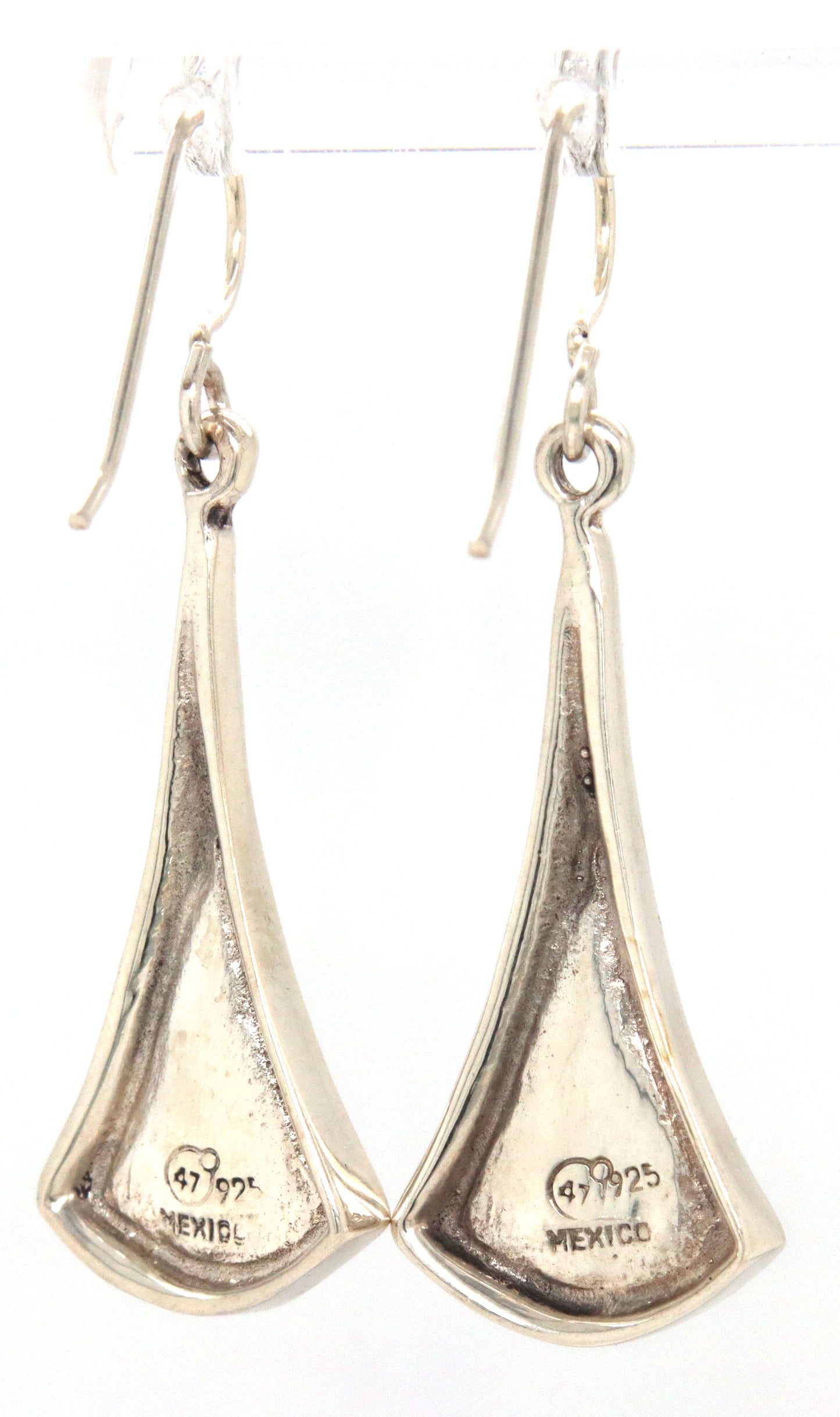 925 Sterling silver Mexico white stone dangle earrings