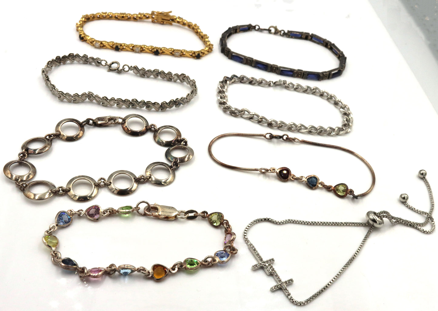 Vintage 925 sterling silver group lot of bracelets