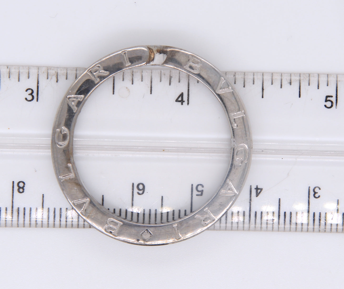 Bvlgari Sterling Silver Key Ring