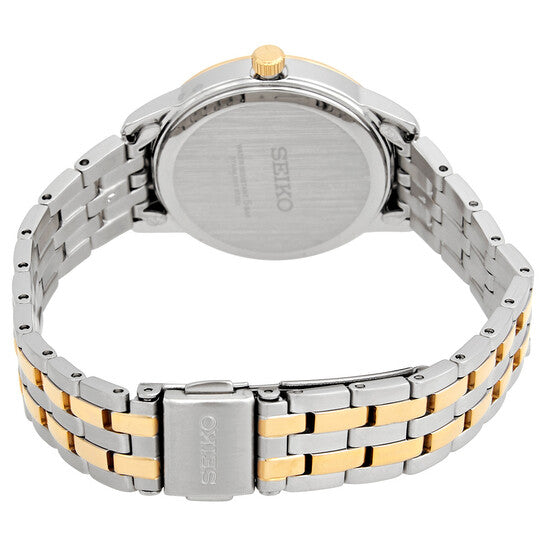 Seiko Classic Women’s Two-Tone Stainless Steel Quartz Watch White Dial 30mm