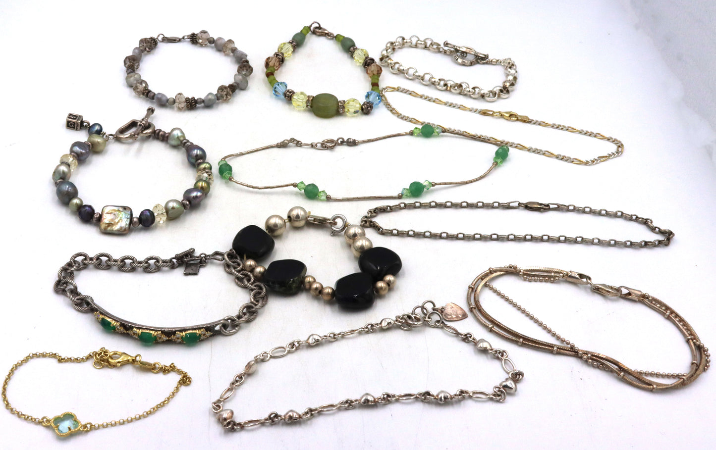Group lot of Vintage 925 sterling silver bracelets