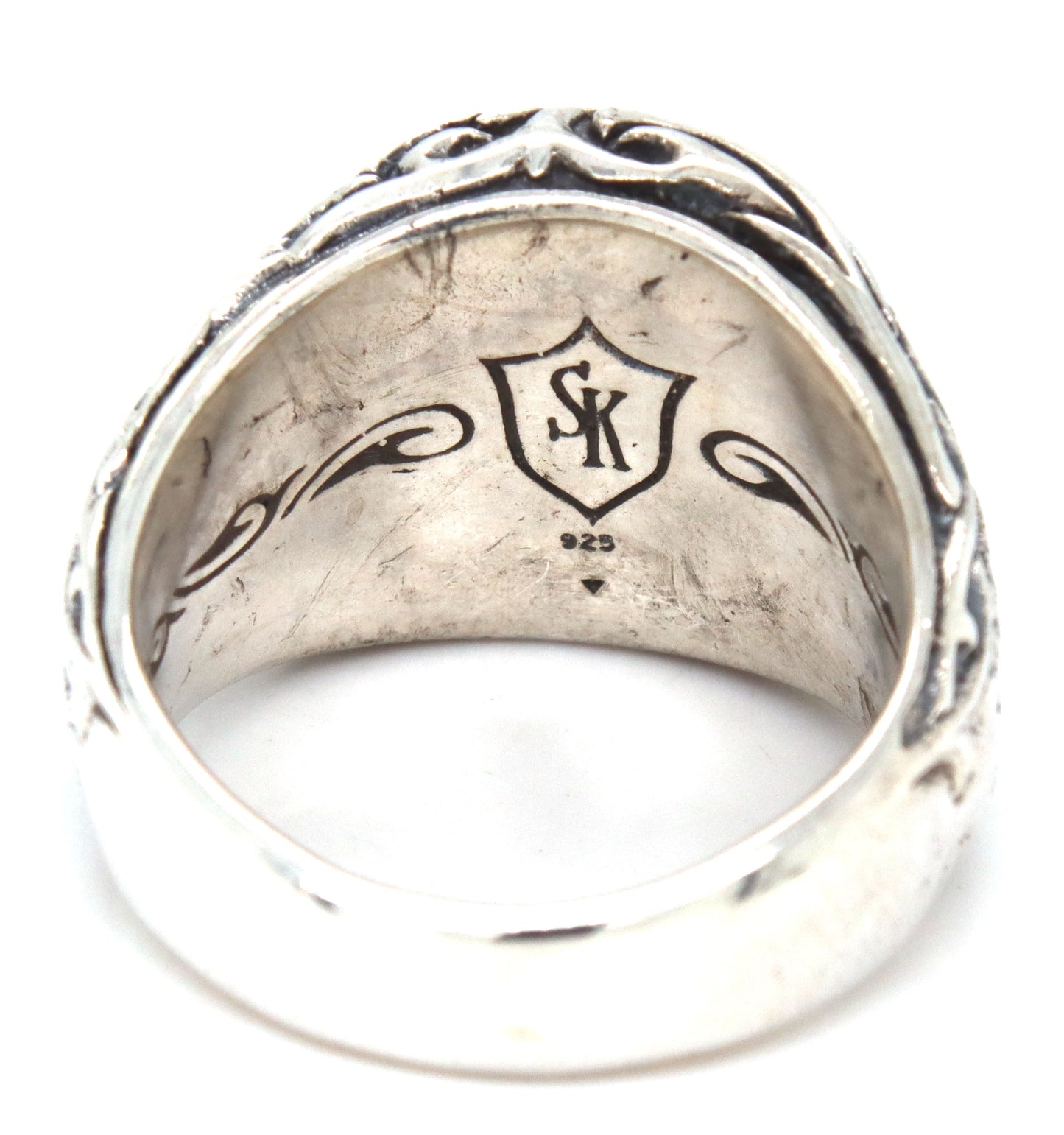 Soul Fetish black sapphire cross ring