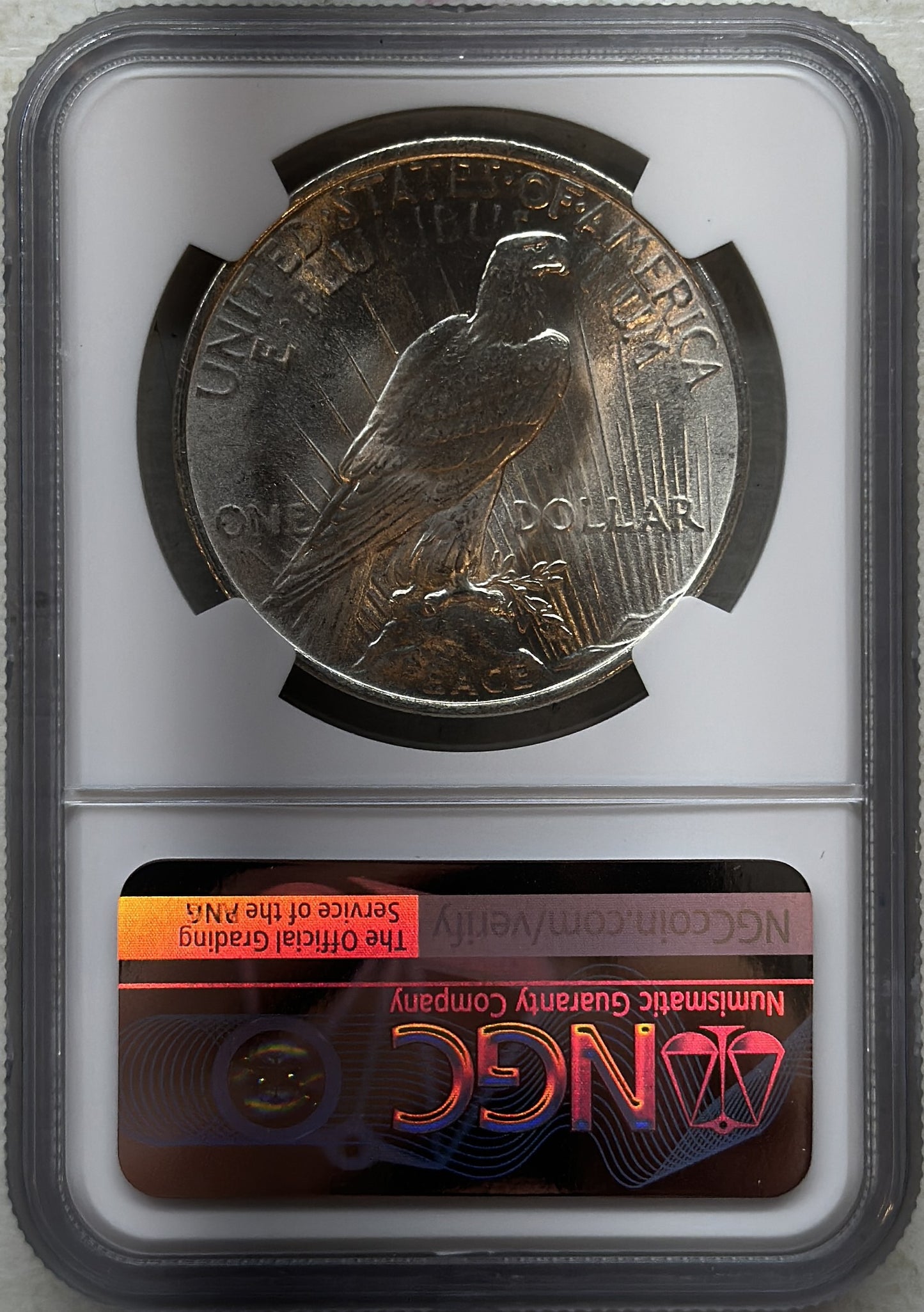 1923 Peace Silver Dollar NGC Brilliant Uncirculated 100th Anniversary Holder
