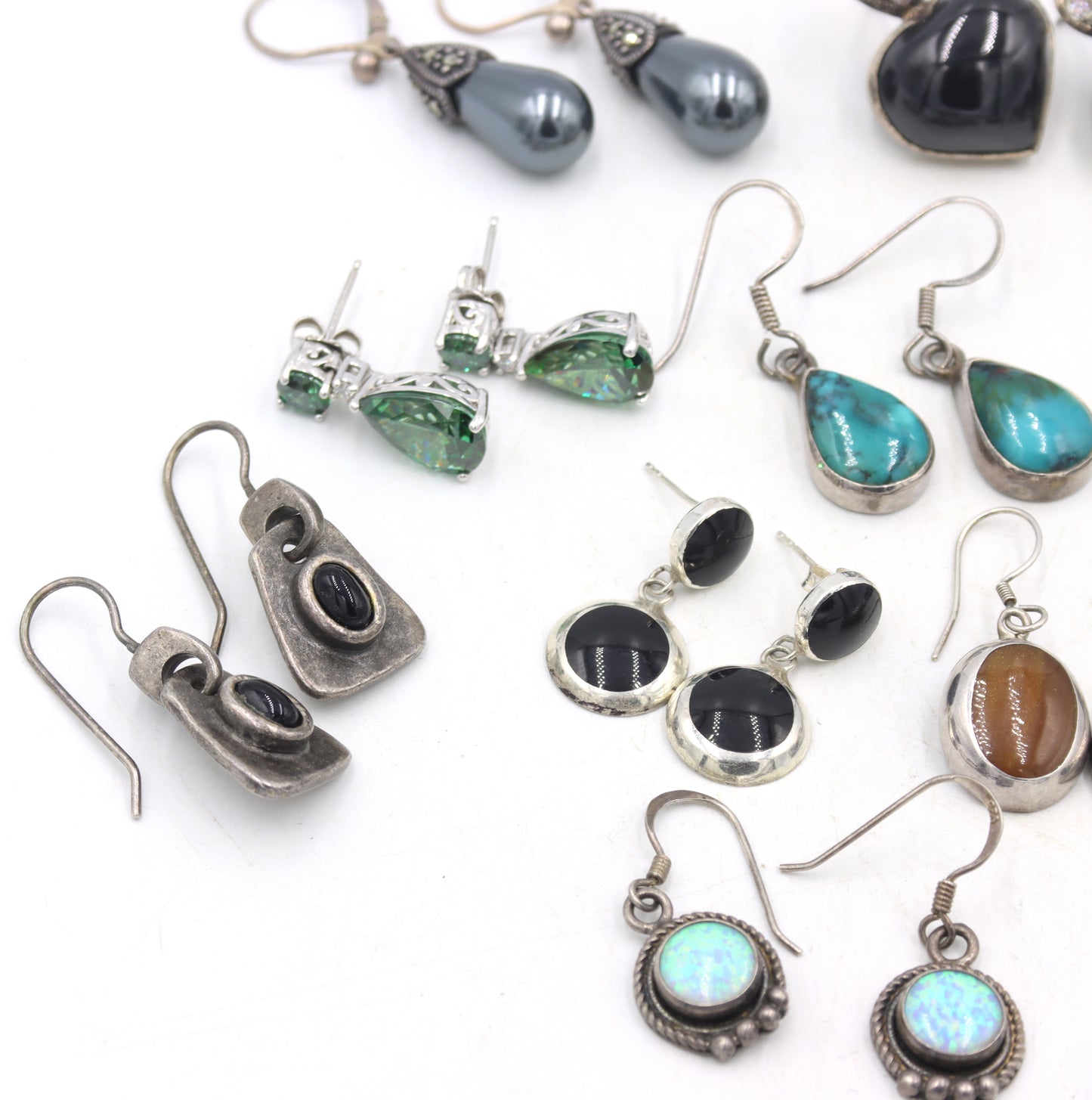 Group lot of Vintage 925 sterling silver earrings