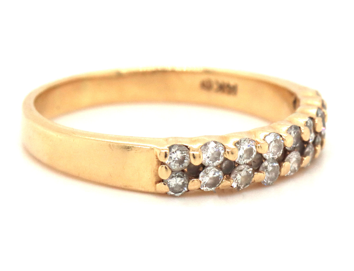 14kt Yellow gold diamond band