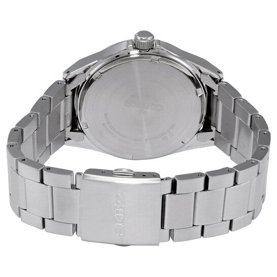 Seiko Men's Green Dial Stainless Steel Quartz Watch – 40mm Sport Style