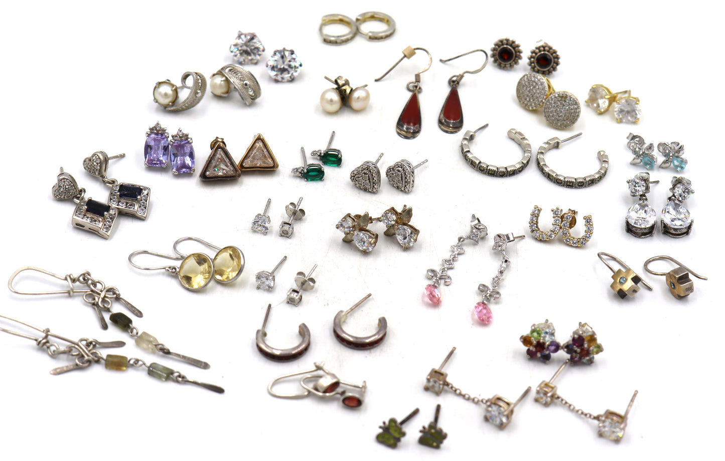 Group lot of Vintage 925 sterling silver earrings