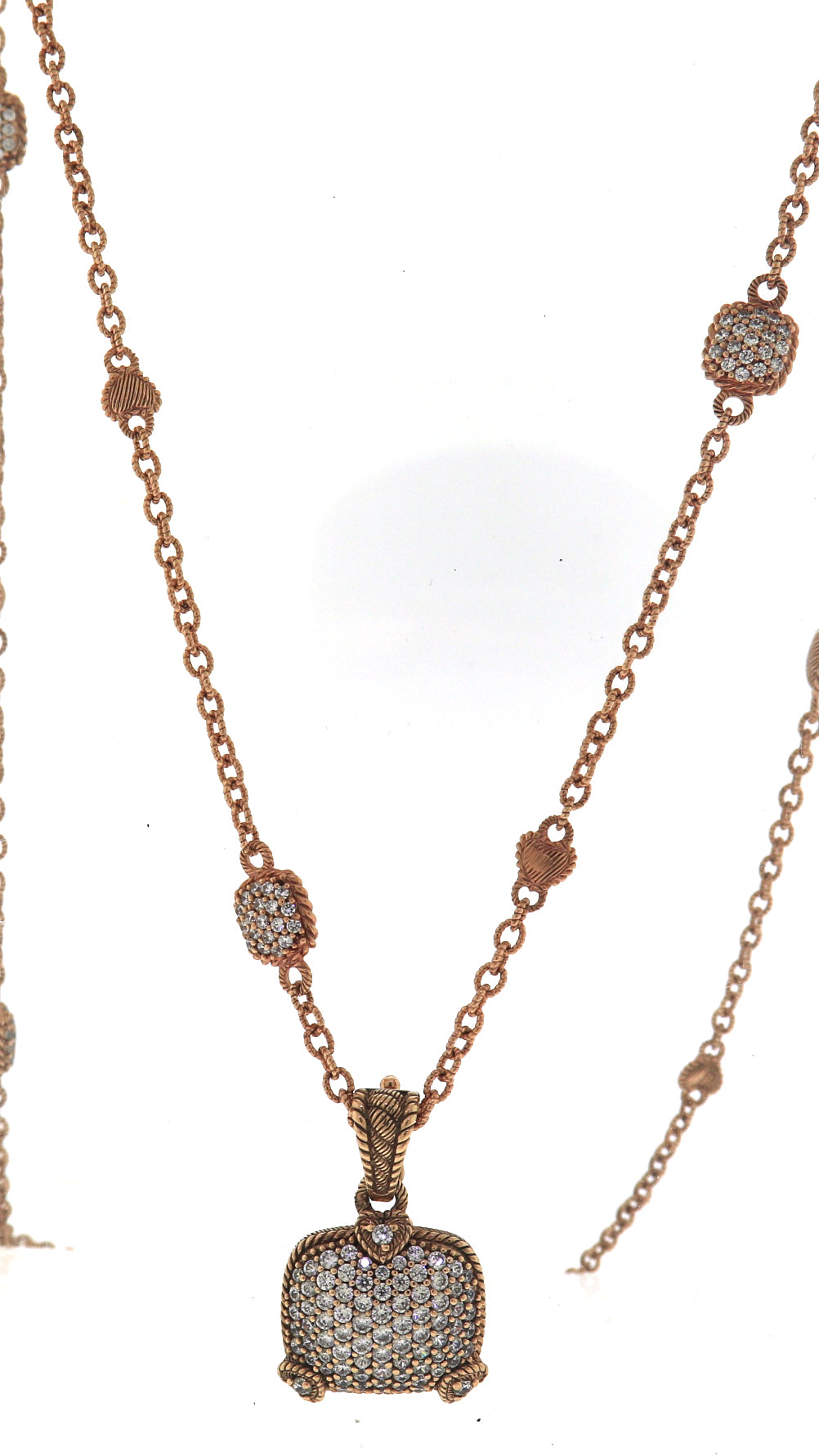 Judith Ripka Sterling Silver CZ Necklace