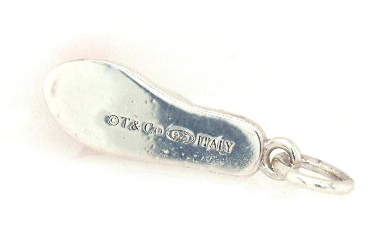 Tiffany & Co sandal flip flop shoe charm with red enamel