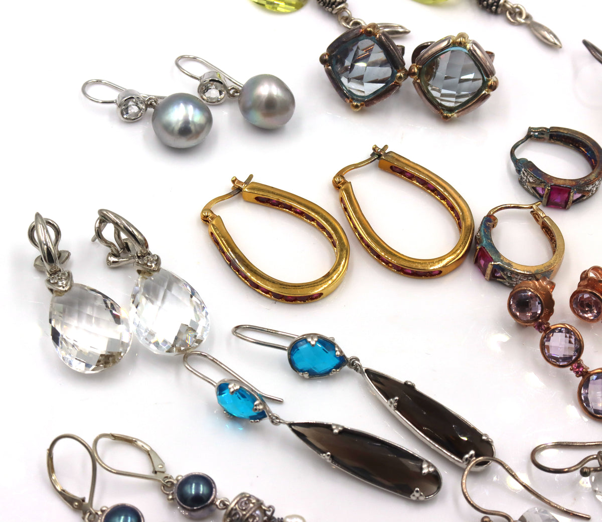 Group lot of Vintage 925 sterling silver earrings