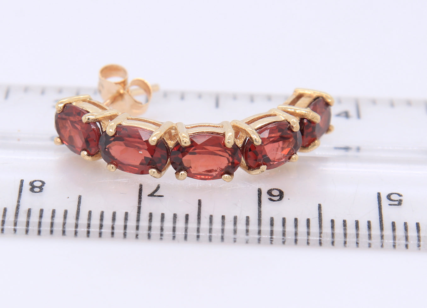 Powerful Yellow Gold Tourmaline Half Moon Earrings