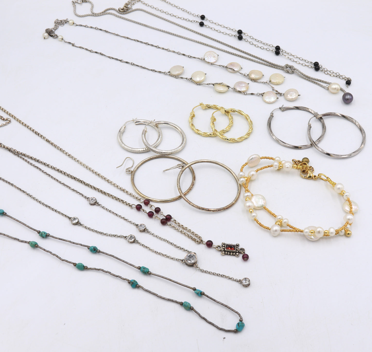 Group lot of vintage 925 sterling silver jewelry