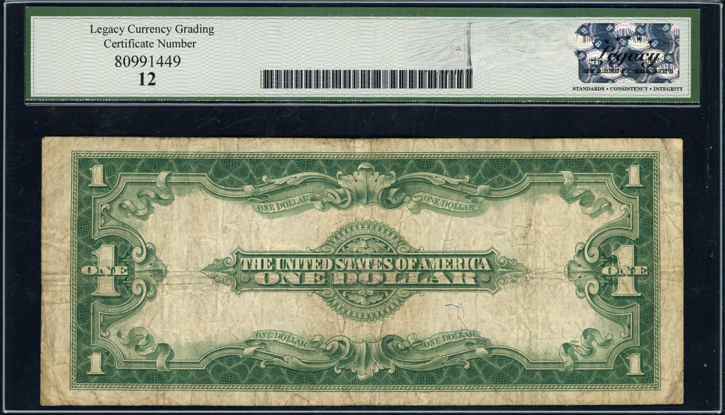 1923 $1 Silver Certificate Fr. 237 Legacy Currency Grading Fine 12 Large Size U.S. Note