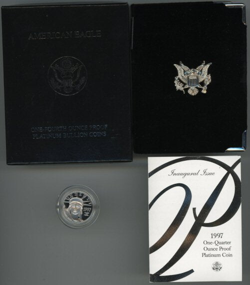 1997-W $25 Pure Platinum Eagle Superb Ultra Cameo Proof with Box/COA