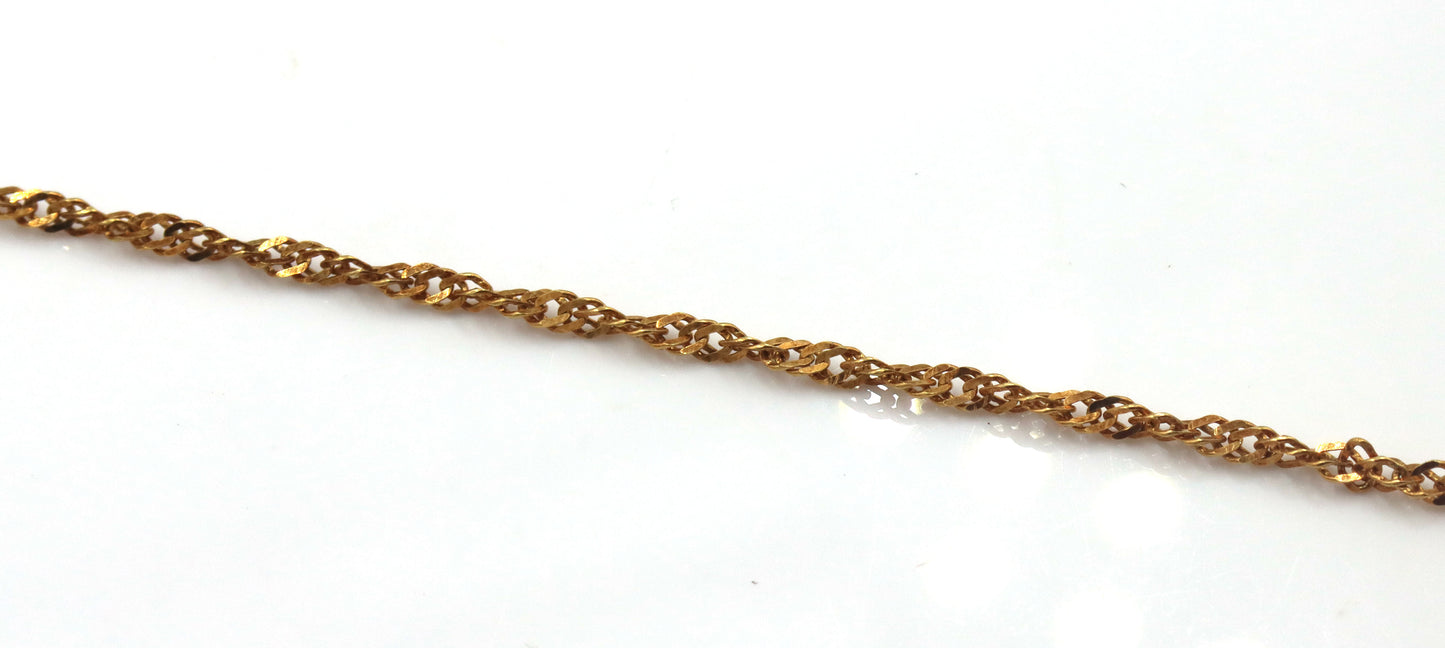 14kt Rose gold rope link anklet