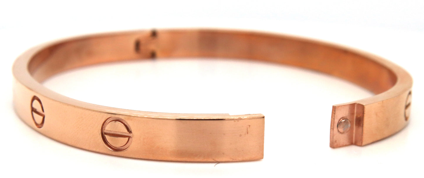 Gold plated love bangle bracelet