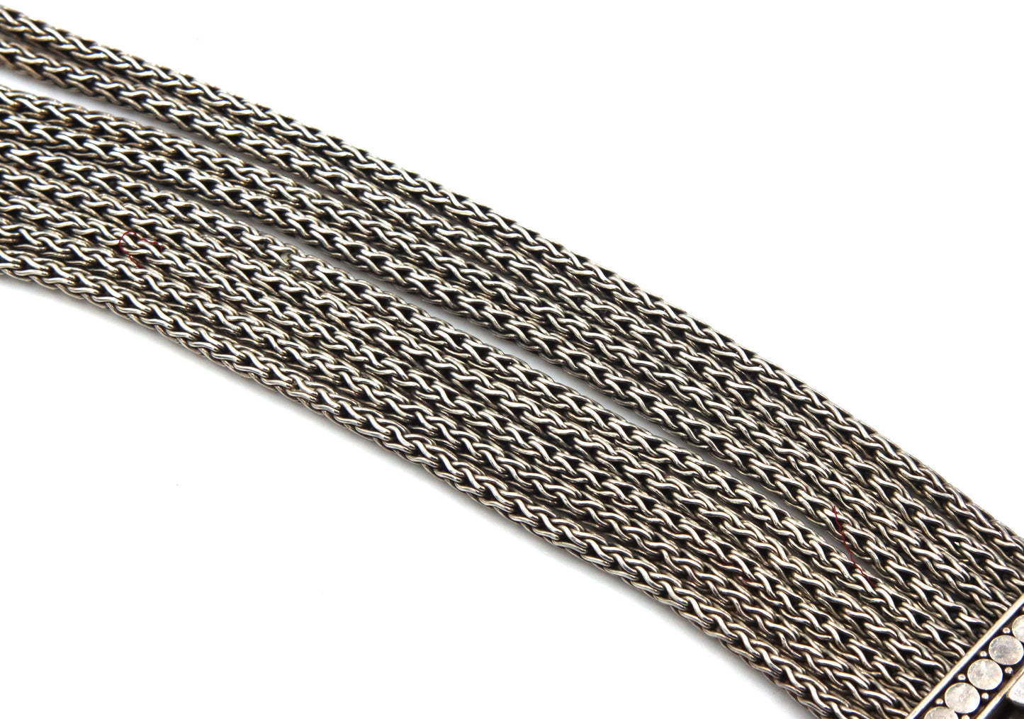 925 Sterling silver multi row wheat bracelet