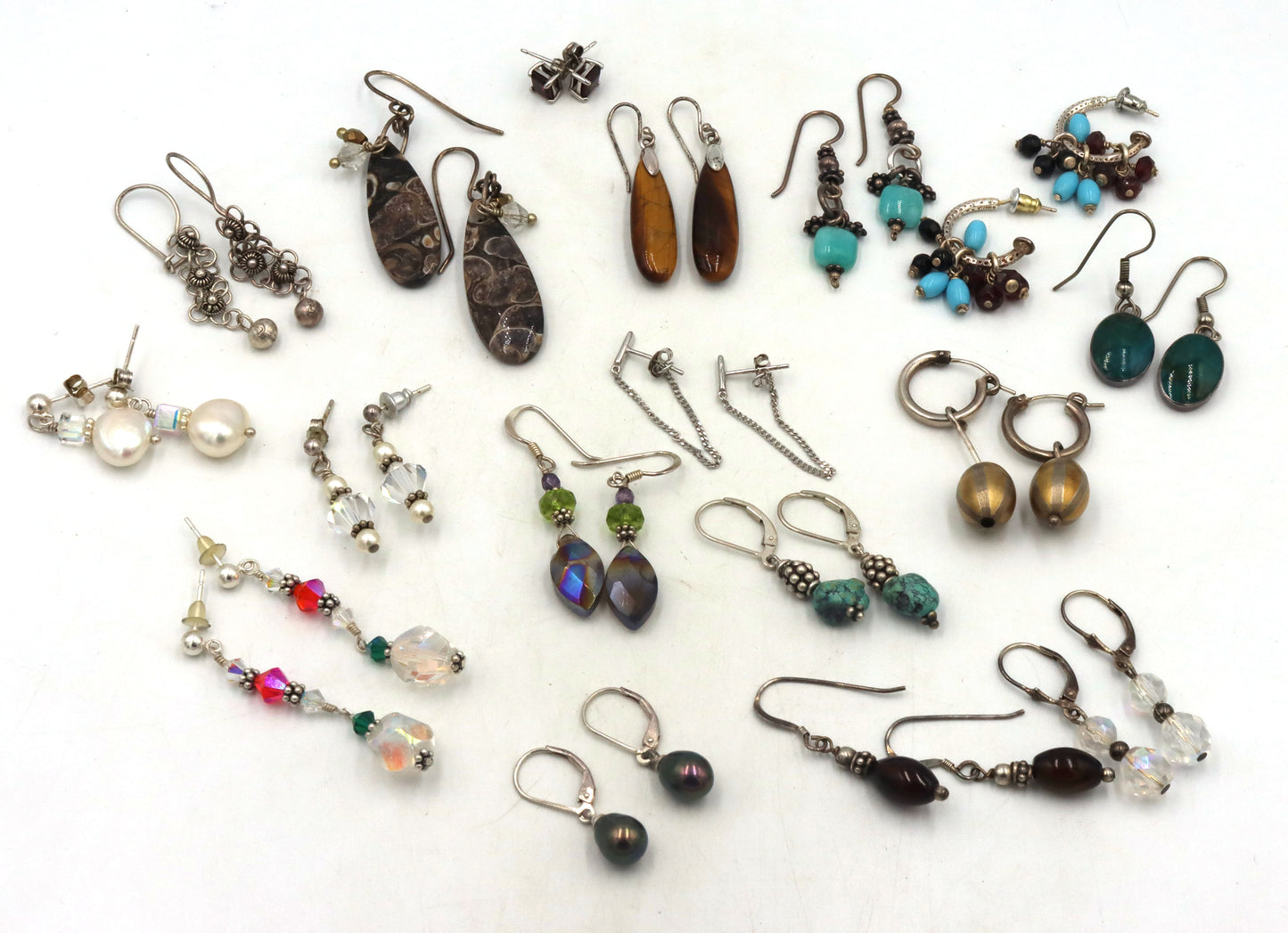 Group lot of 925 sterling silver earrings