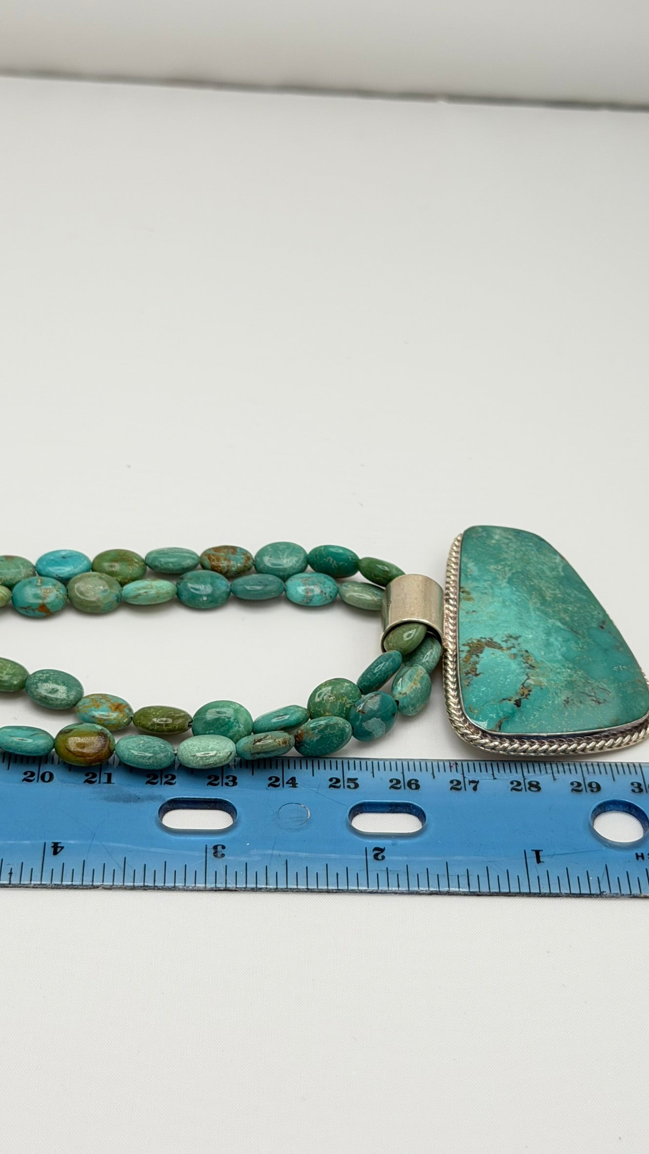 925 Sterling Silver Native American Turquoise Necklace