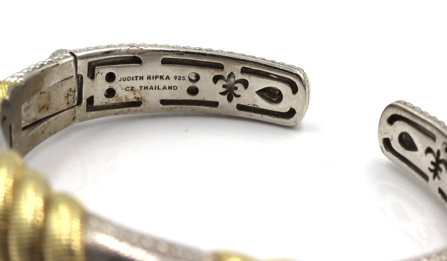 Judith Ripka cuff bangle in 925 sterling silver